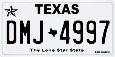 TX license plate DMJ4997