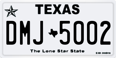 TX license plate DMJ5002