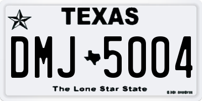 TX license plate DMJ5004