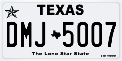 TX license plate DMJ5007