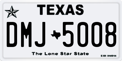 TX license plate DMJ5008