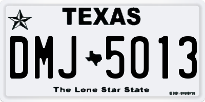 TX license plate DMJ5013