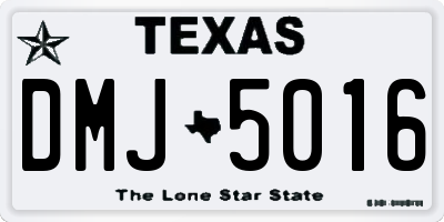 TX license plate DMJ5016