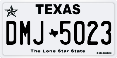TX license plate DMJ5023