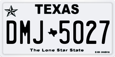 TX license plate DMJ5027