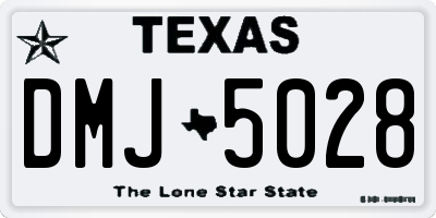 TX license plate DMJ5028