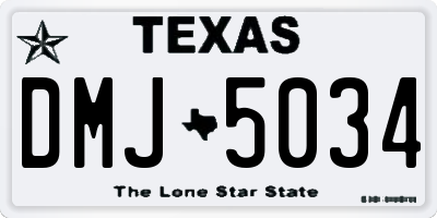 TX license plate DMJ5034