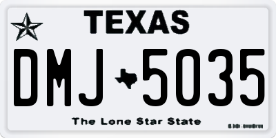 TX license plate DMJ5035