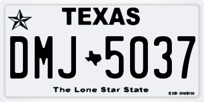 TX license plate DMJ5037