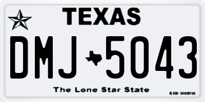 TX license plate DMJ5043