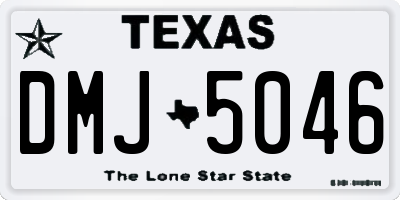TX license plate DMJ5046