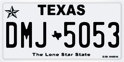 TX license plate DMJ5053