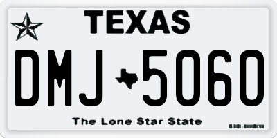 TX license plate DMJ5060