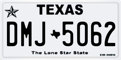 TX license plate DMJ5062