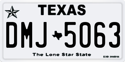TX license plate DMJ5063