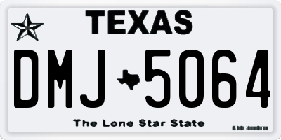 TX license plate DMJ5064