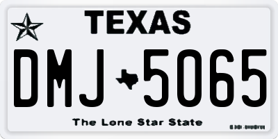 TX license plate DMJ5065