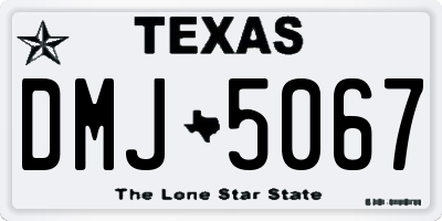 TX license plate DMJ5067