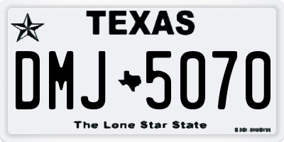 TX license plate DMJ5070