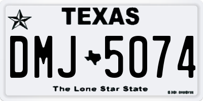 TX license plate DMJ5074