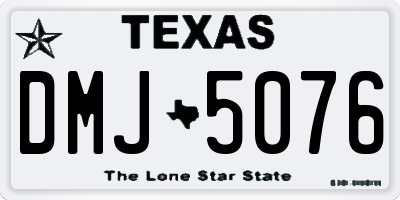 TX license plate DMJ5076