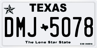 TX license plate DMJ5078
