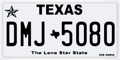 TX license plate DMJ5080