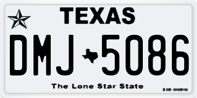TX license plate DMJ5086