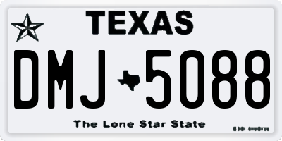 TX license plate DMJ5088