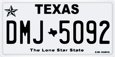TX license plate DMJ5092