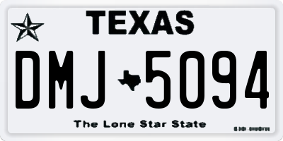 TX license plate DMJ5094