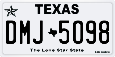TX license plate DMJ5098