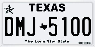 TX license plate DMJ5100