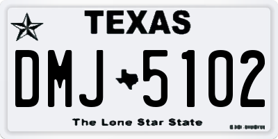 TX license plate DMJ5102