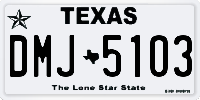 TX license plate DMJ5103