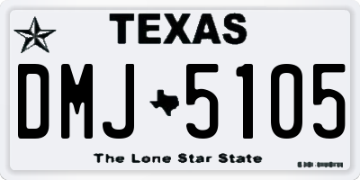 TX license plate DMJ5105