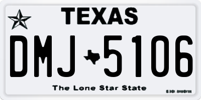 TX license plate DMJ5106