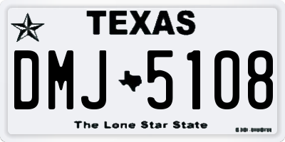 TX license plate DMJ5108