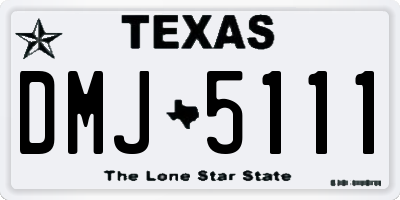 TX license plate DMJ5111
