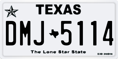 TX license plate DMJ5114