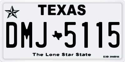 TX license plate DMJ5115