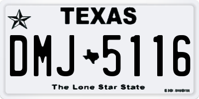 TX license plate DMJ5116