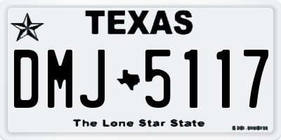 TX license plate DMJ5117
