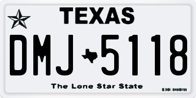 TX license plate DMJ5118