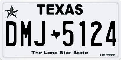 TX license plate DMJ5124
