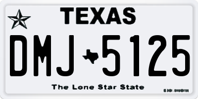 TX license plate DMJ5125