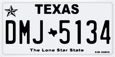 TX license plate DMJ5134
