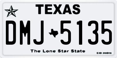 TX license plate DMJ5135