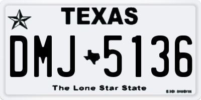 TX license plate DMJ5136