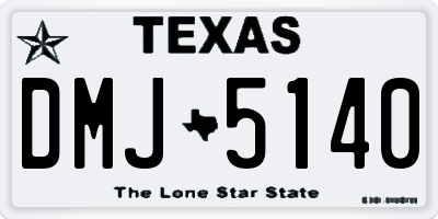 TX license plate DMJ5140